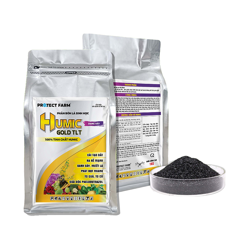 HUMIC GOLD TLT, Phân bón lá sinh học, Xanh cây, mướt lá, Ra rễ mạnh, phát đọt nhanh